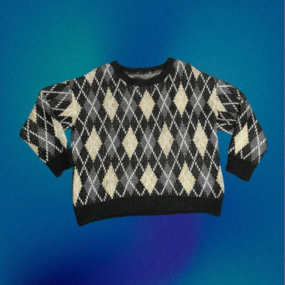 Blue And Cream Sweater